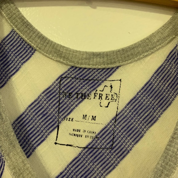 Free People Knotted Tunic Top Striped Sleeveless - Picture 3 of 6